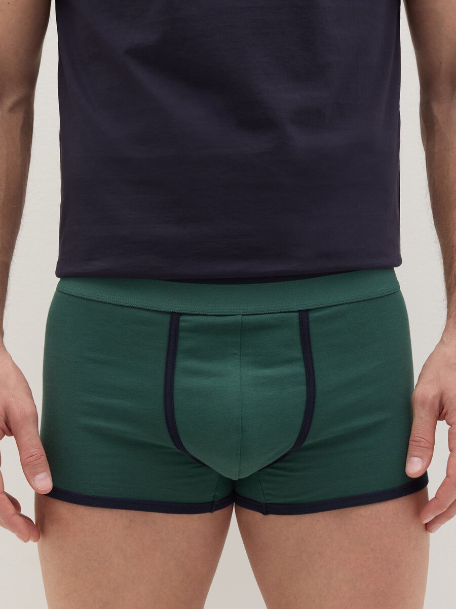 Stretch cotton boxer shorts with contrasting details._1