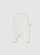 White Baby Cotton Blend Sleepsuit_1