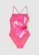 Pink floral-print stretch swimsuit_4