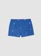 Sea-blue boys&rsquo; boxer swim shorts with fish print_1