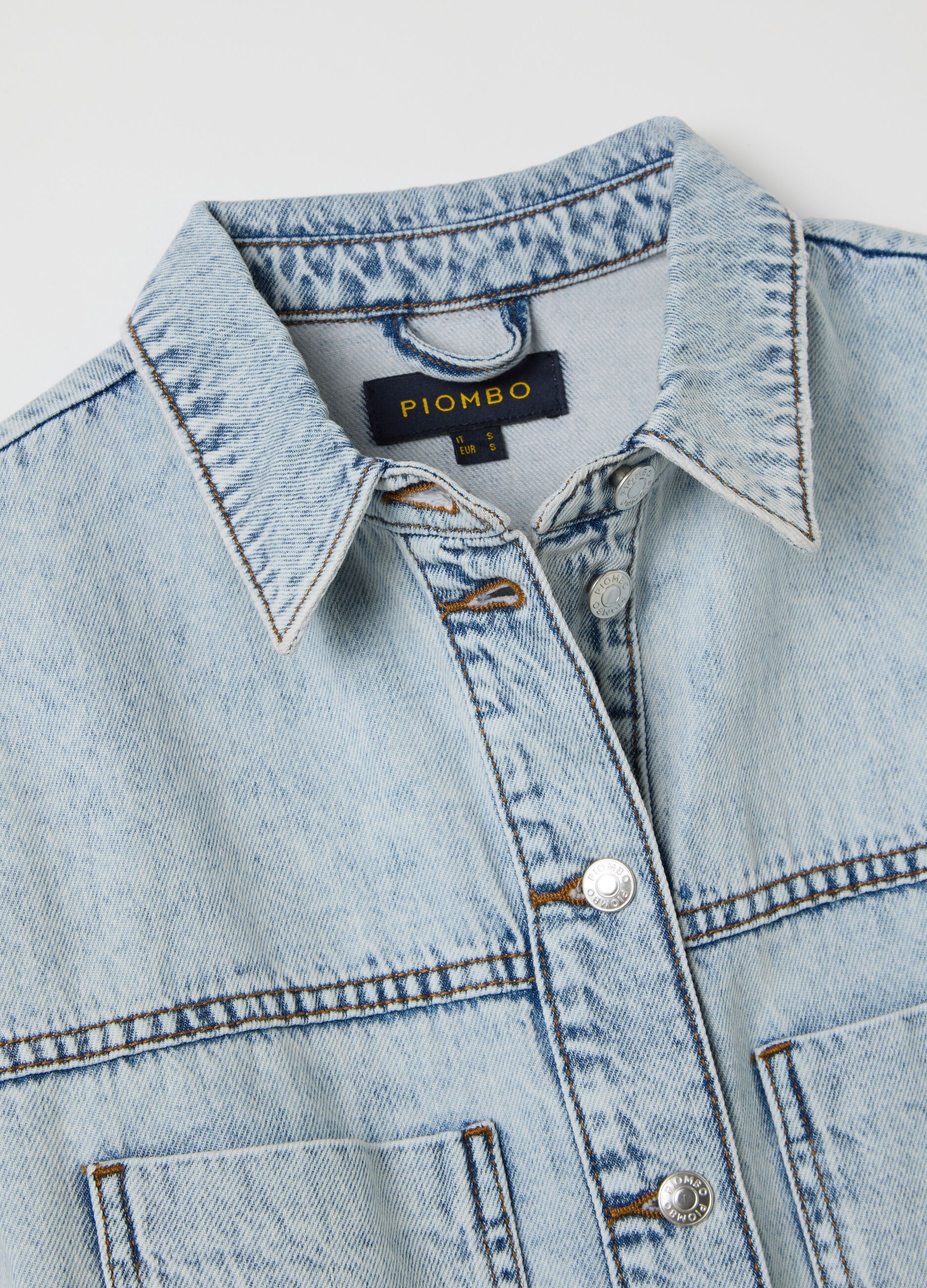 Abito chemisier in denim con bottoni