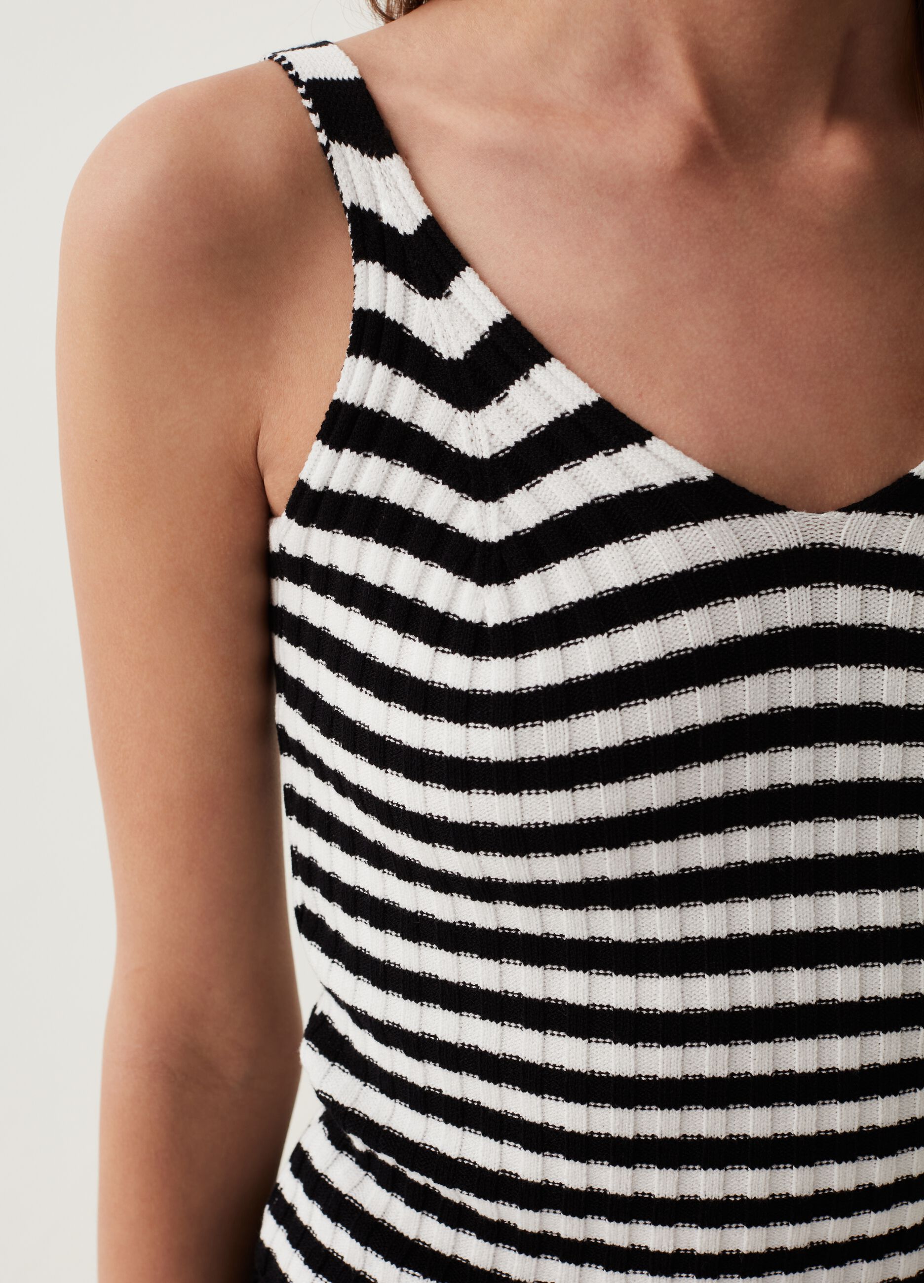 Tank top a coste fantasia a righe Hybrid_3