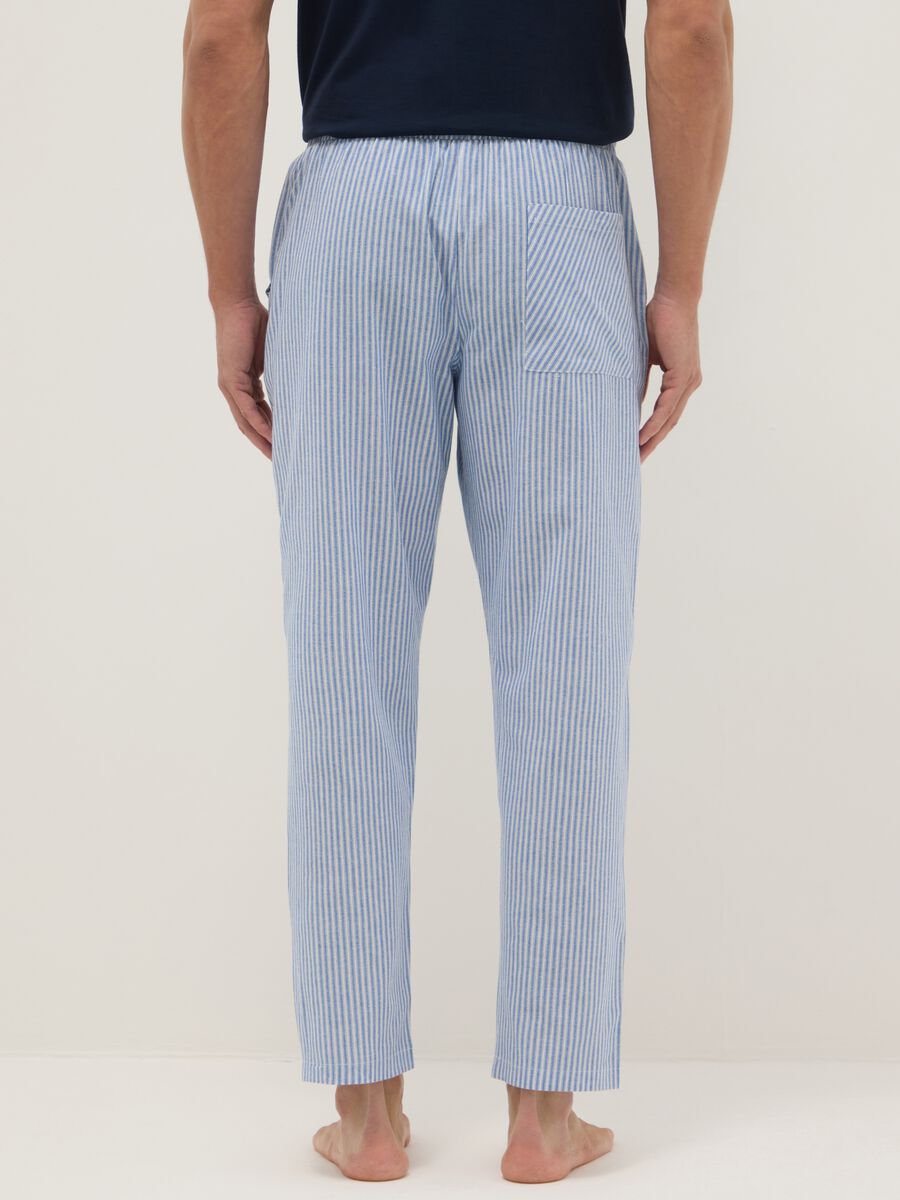 Multicolour striped pure cotton pyjama shorts regular fit_2