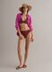 Slip bikini marrone in tessuto elasticizzato ricamato_0