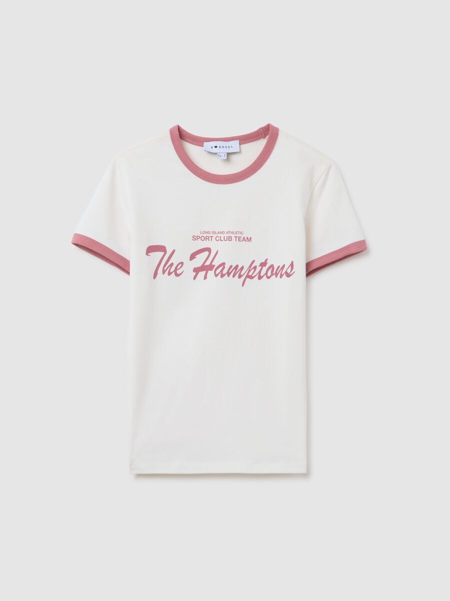 T-shirt in cotone elasticizzato bianca regular fit_4