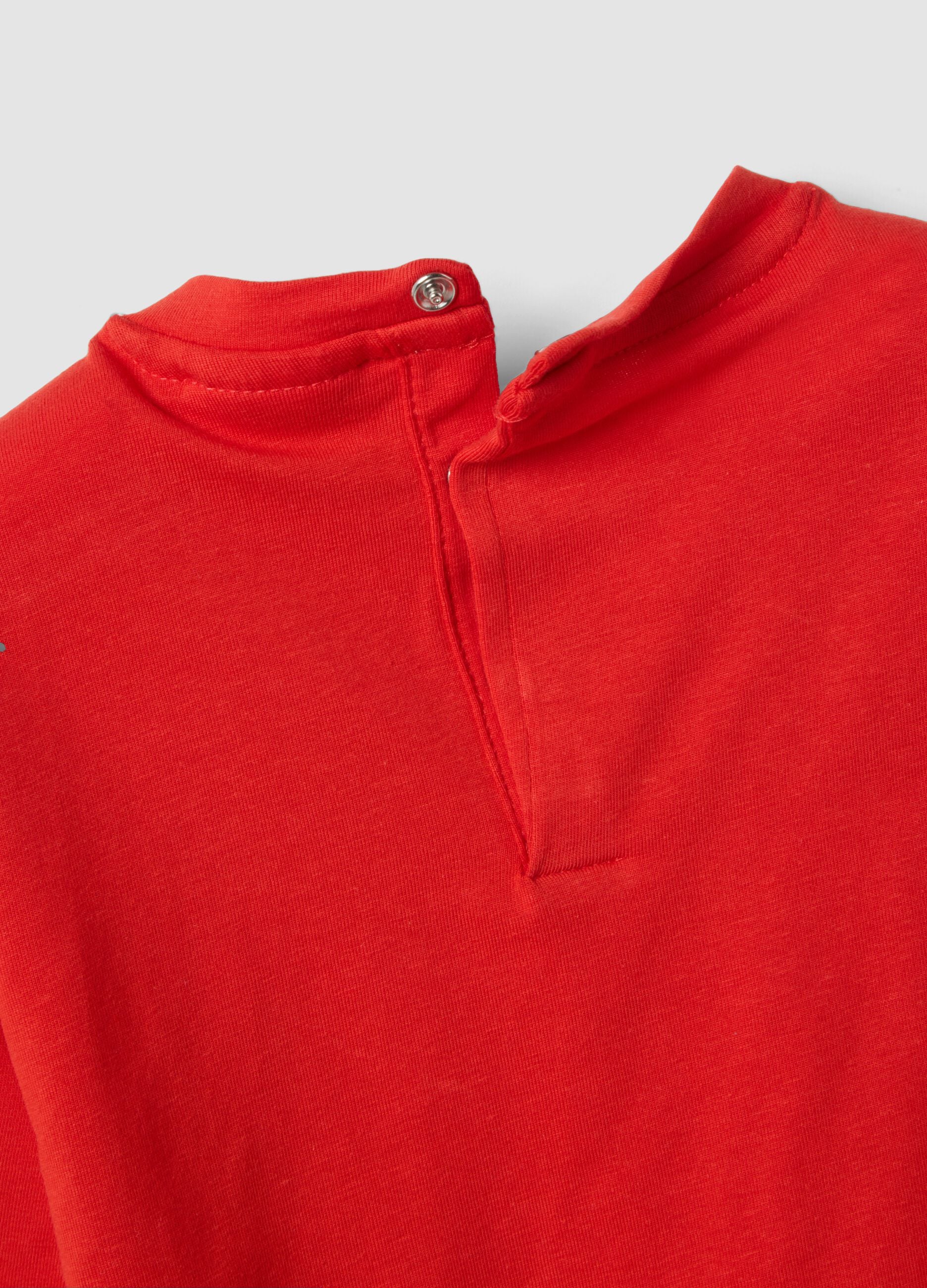 Red Ducati logo stretch cotton T-shirt for baby boy, regular fit