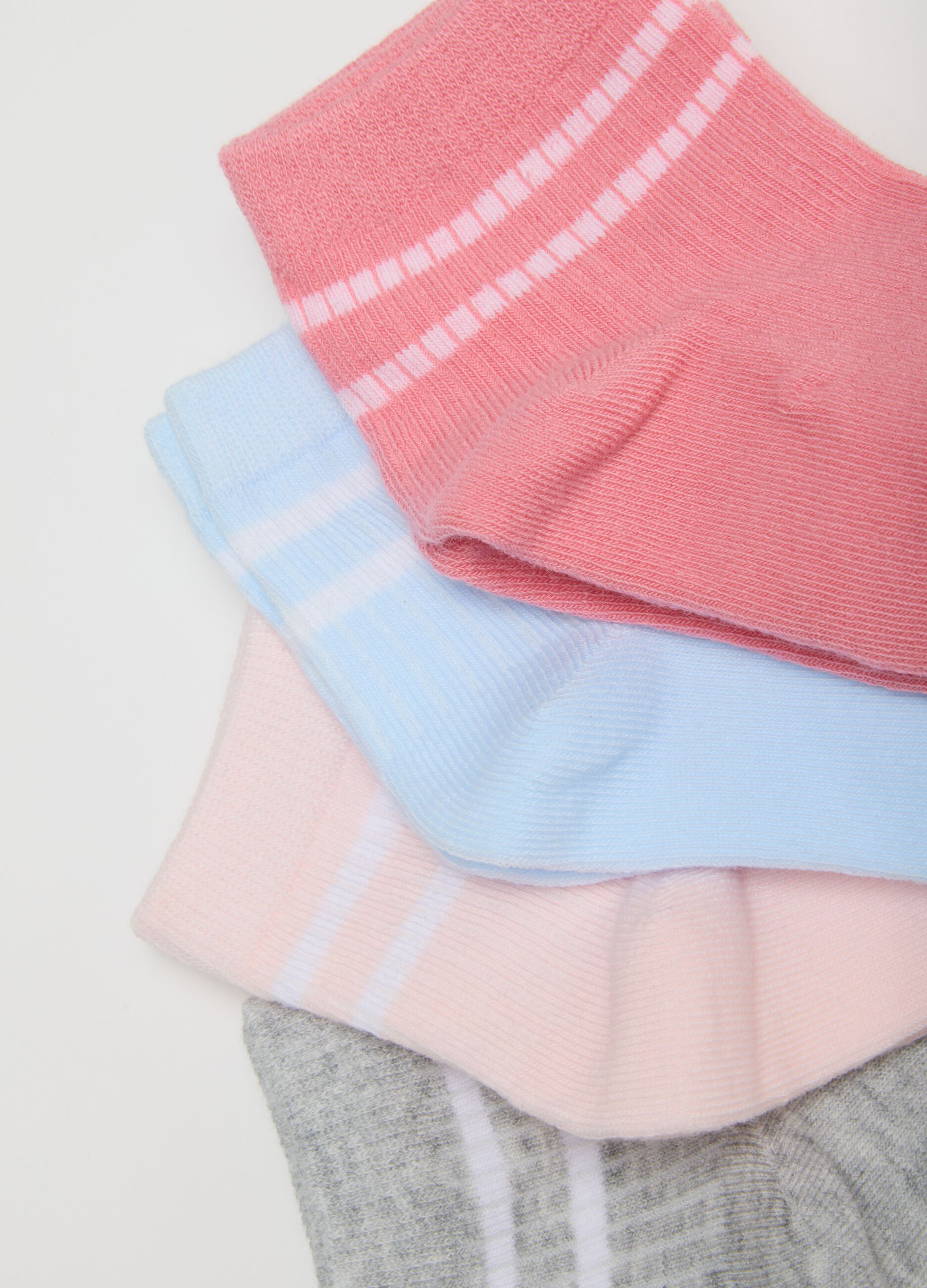 Girls' multicolour cotton blend sock multipack