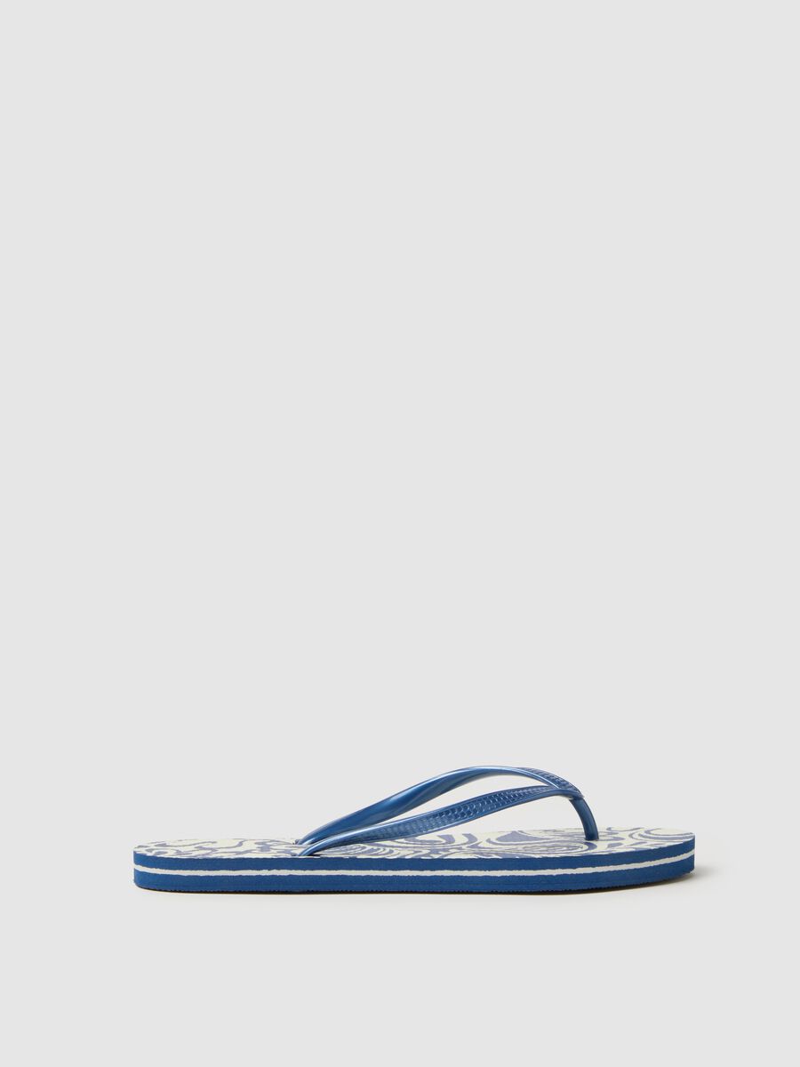 Women's Multicolour Flip-Flops with Print_0
