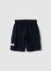 Boys&rsquo; blue 100% cotton regular-fit shorts with elasticated waistband_0
