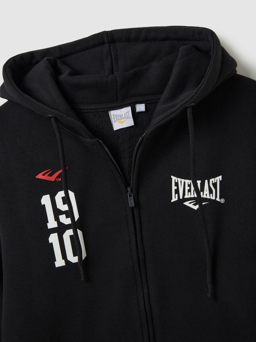 Felpa in misto cotone nera con cappuccio Everlast_5
