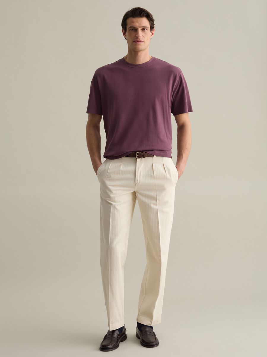Solid colour cotton T-shirt_1