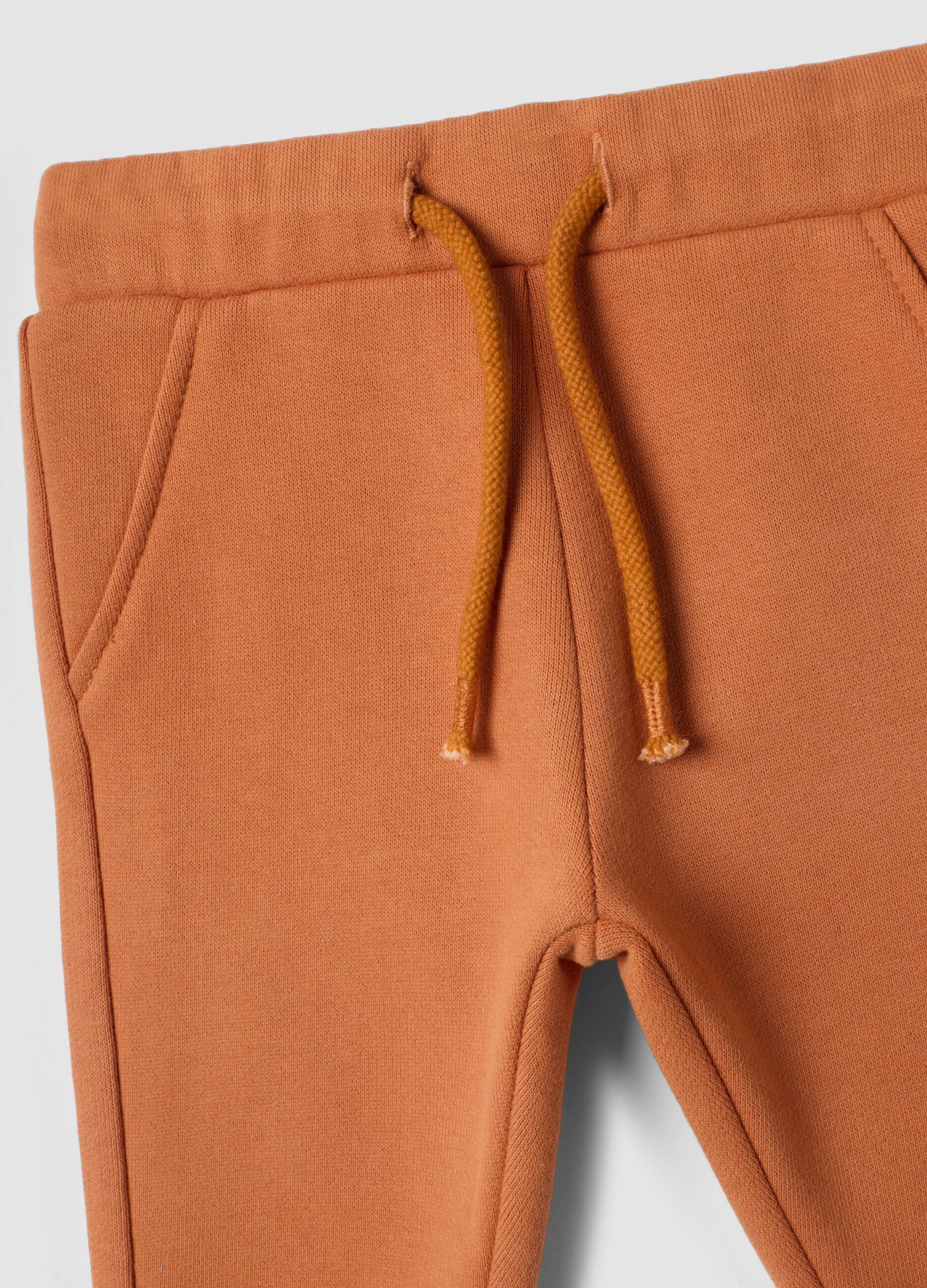 Brown two-piece set in pure organic cotton