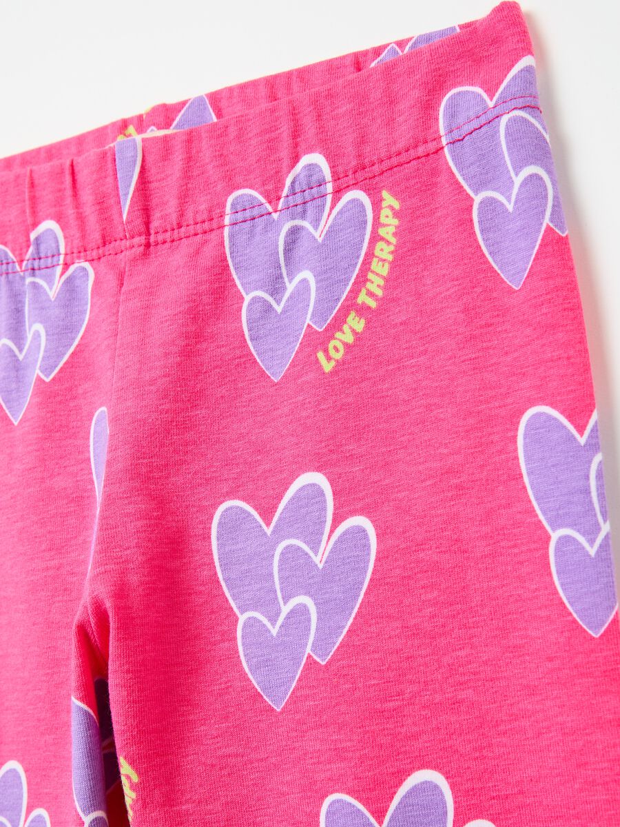 Leggings con stampa cuori all-over_3