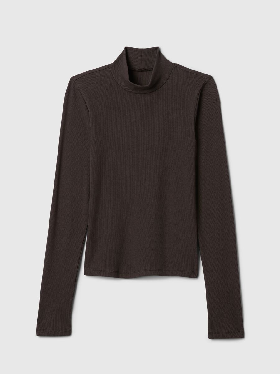 Ribbed T-shirt in stretch modal and cotton_3