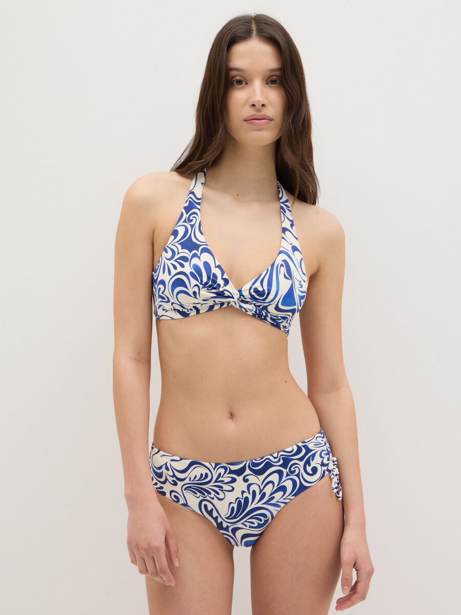 Women's multicolour stretch blend bikini top_0