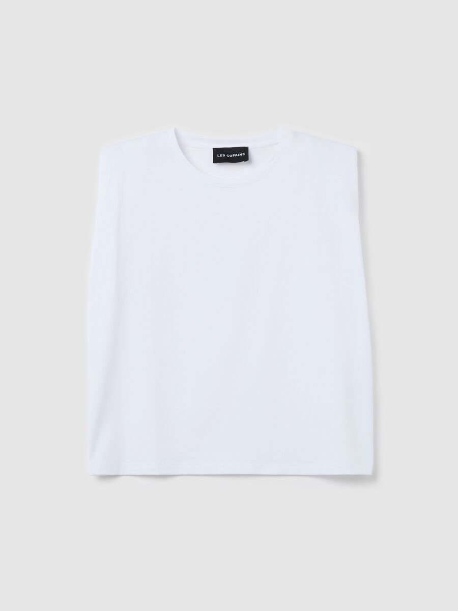White sleeveless boxy-fit T-shirt with spaghetti straps_4