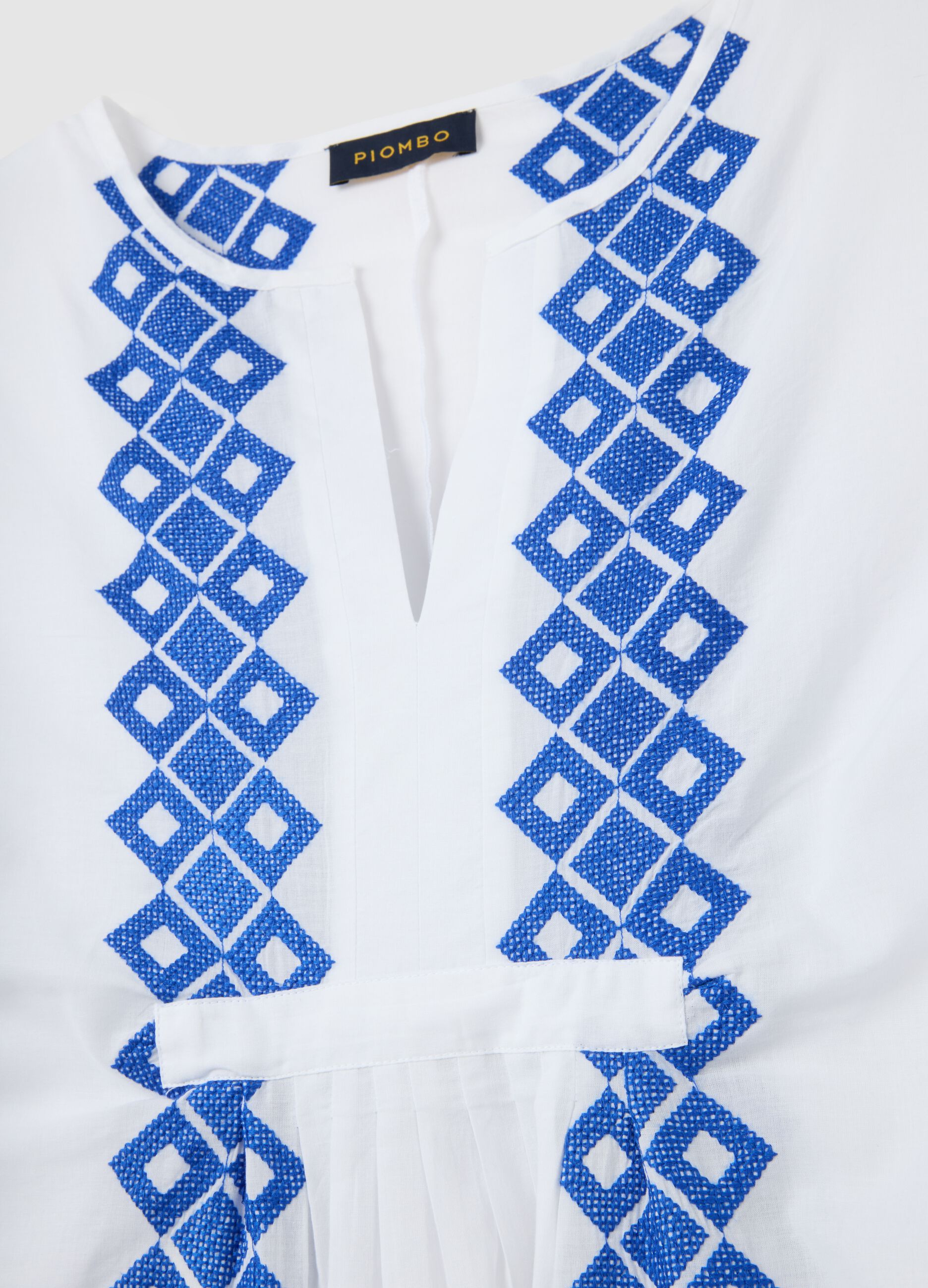 Women's dress in pure cotton multicolor regular fit