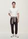 Brown relaxed-fit stretch joggers_0