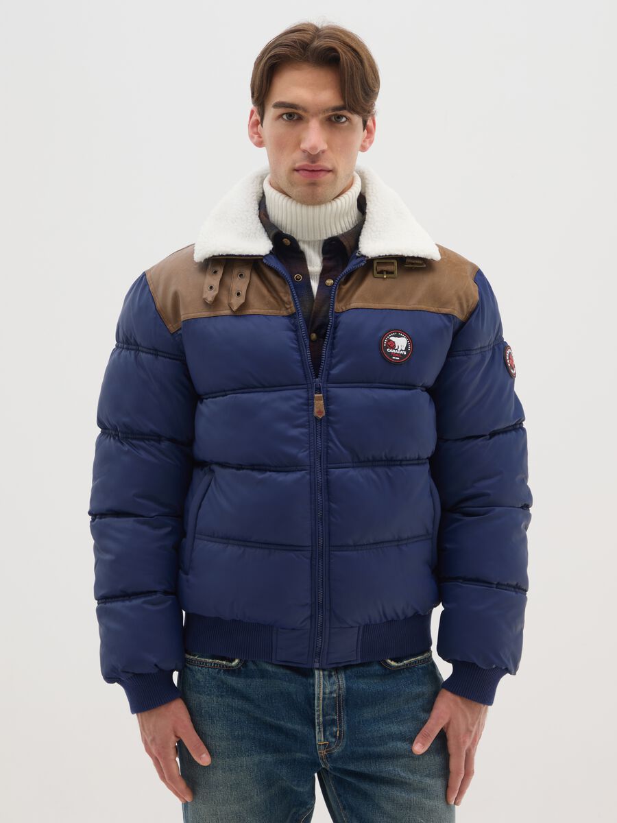 Multicoloured padded jacket with zip_0