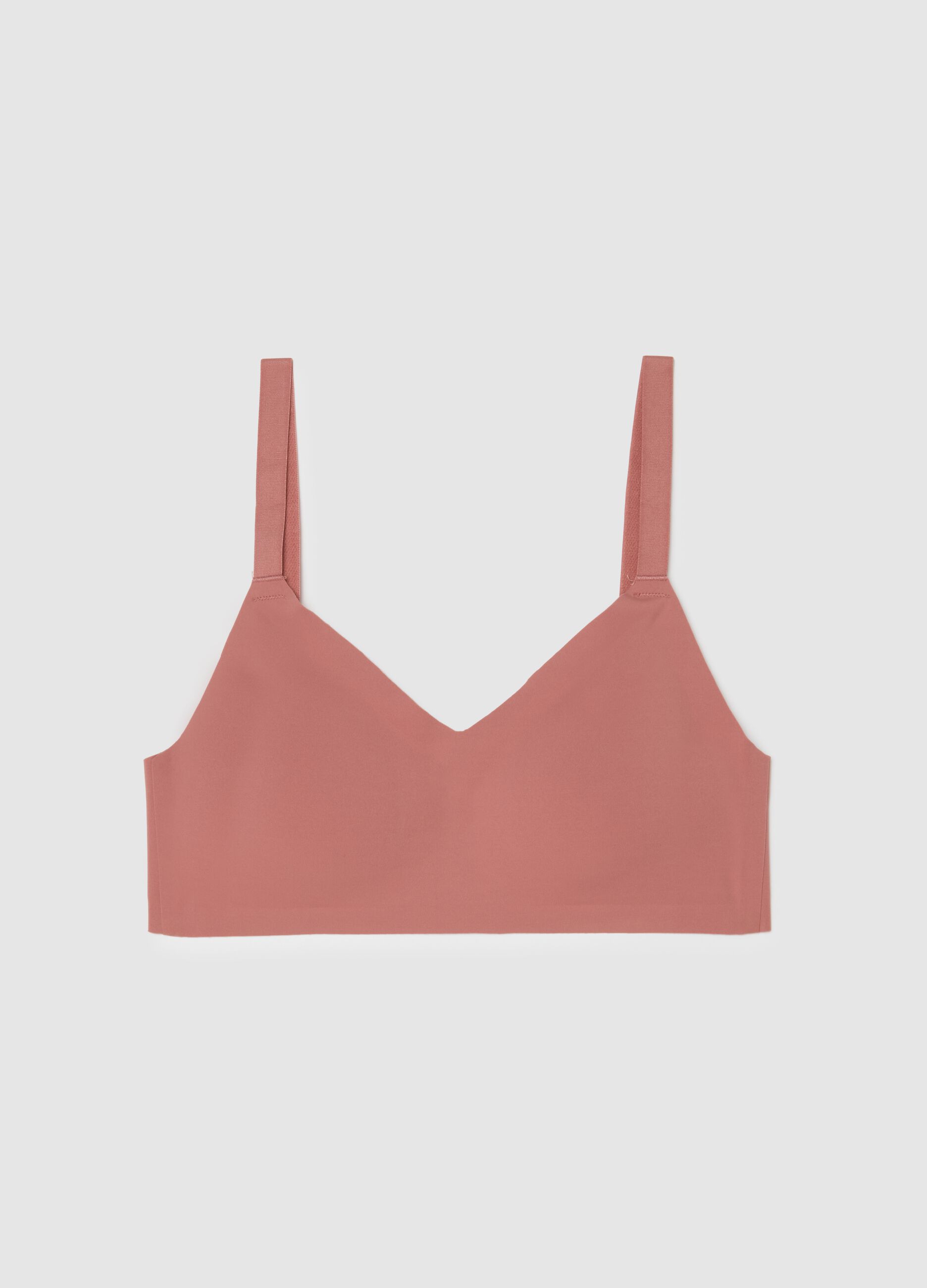 Pink Stretch Fabric Bra