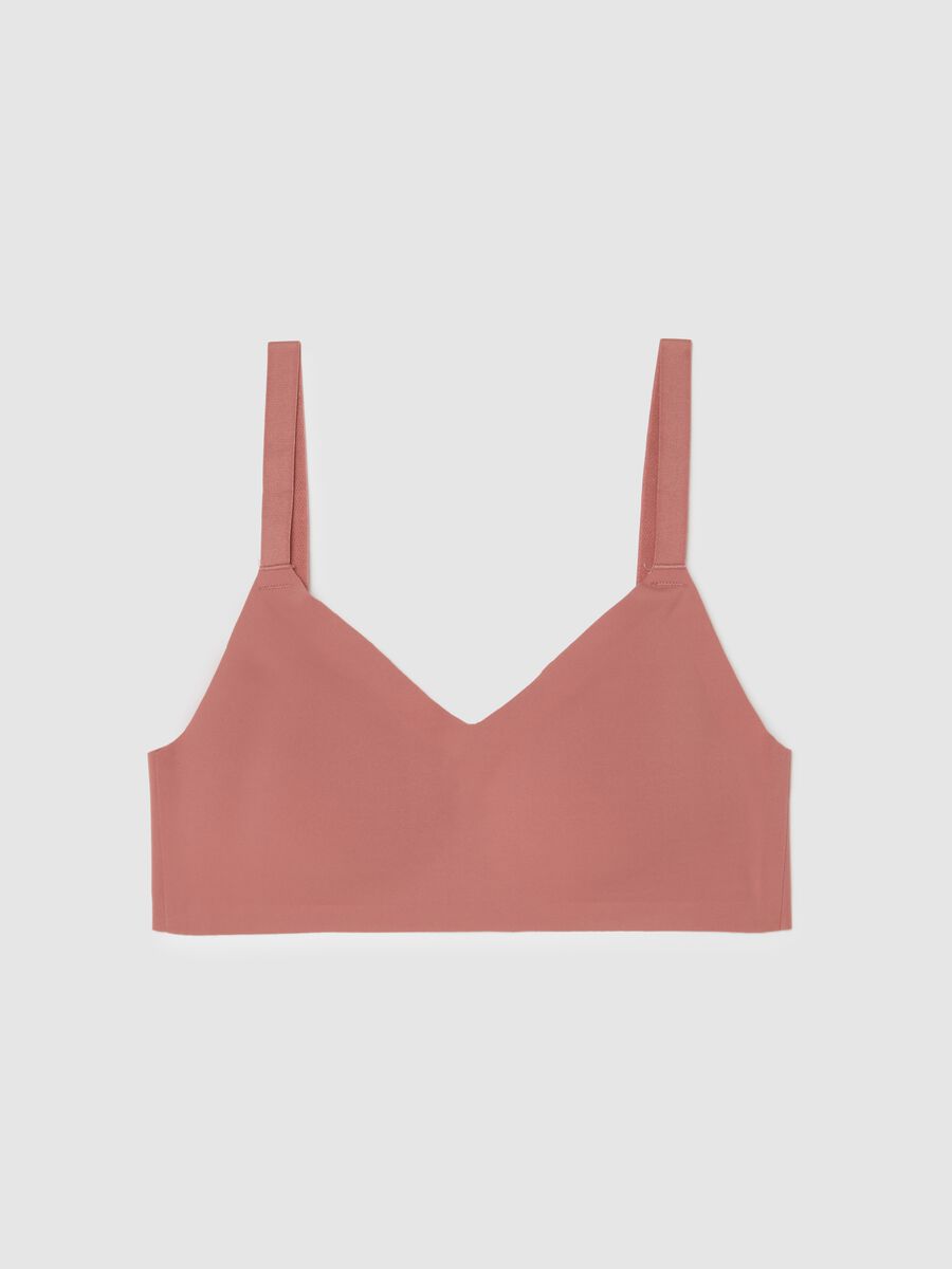 Pink Stretch Fabric Bra_4