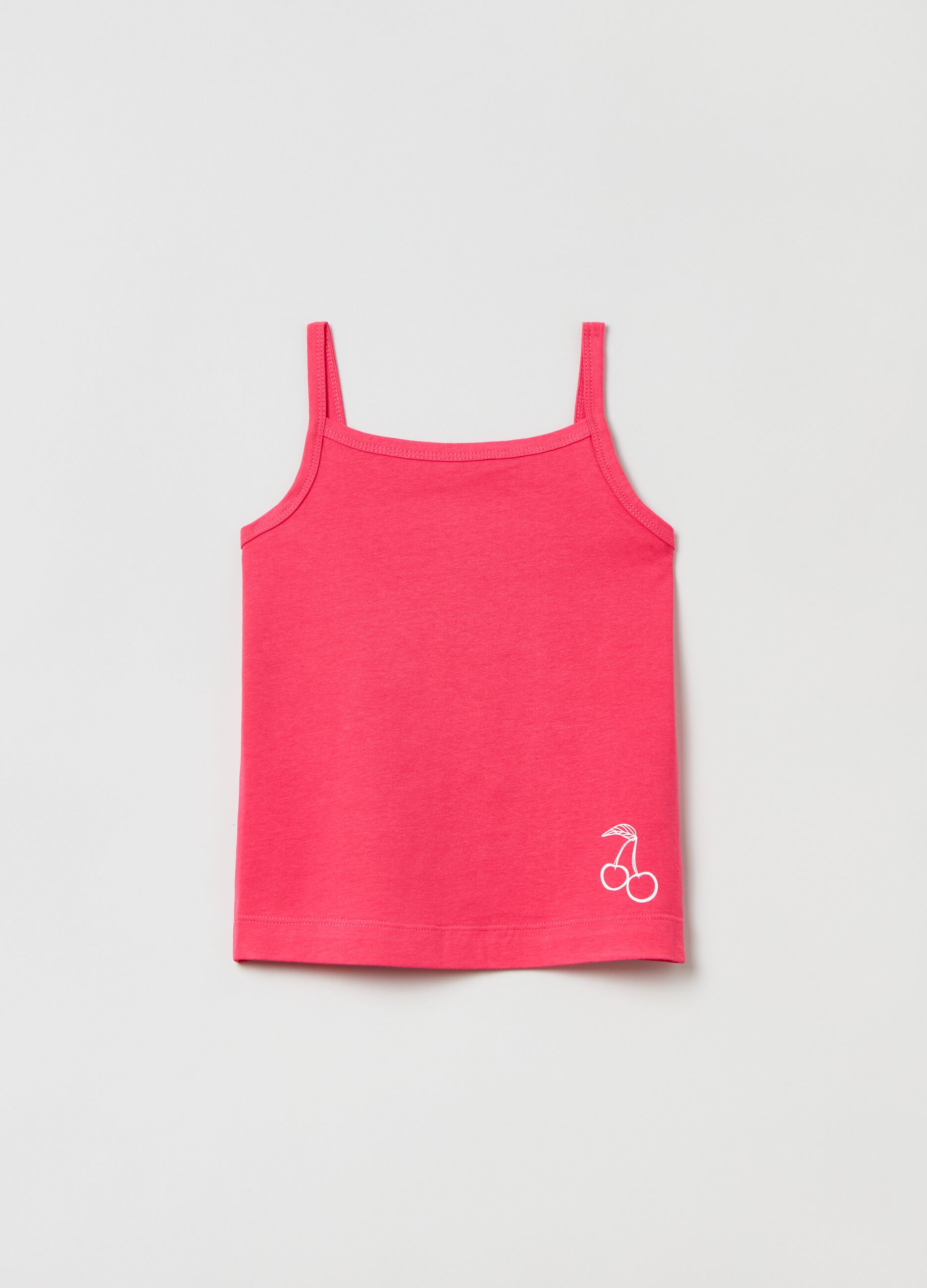 Tank top in cotone con stampa _0