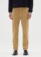 Slim fit brown stretch cotton trousers_1