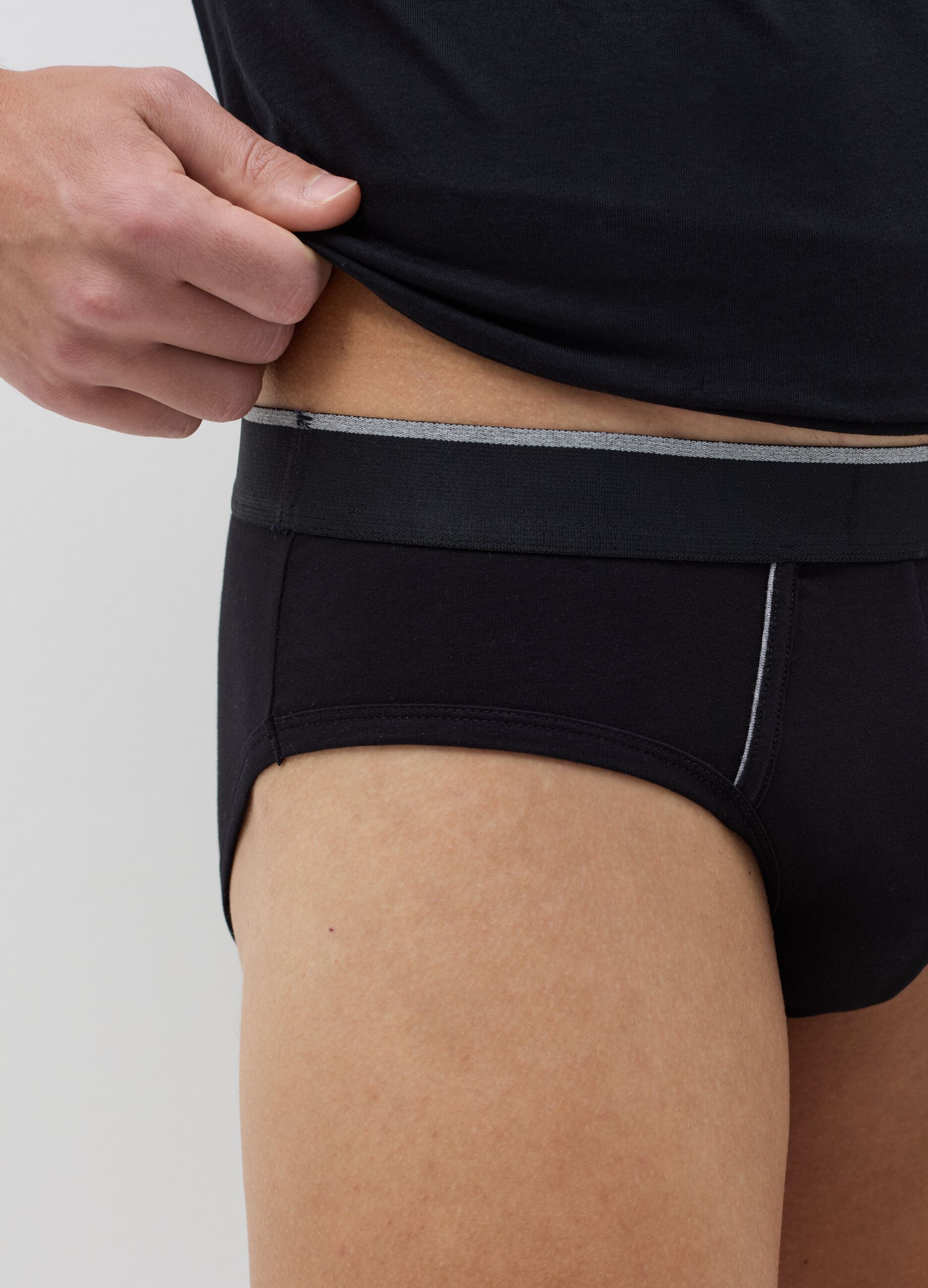 Bipack slip in cotone Supima piping a contrasto