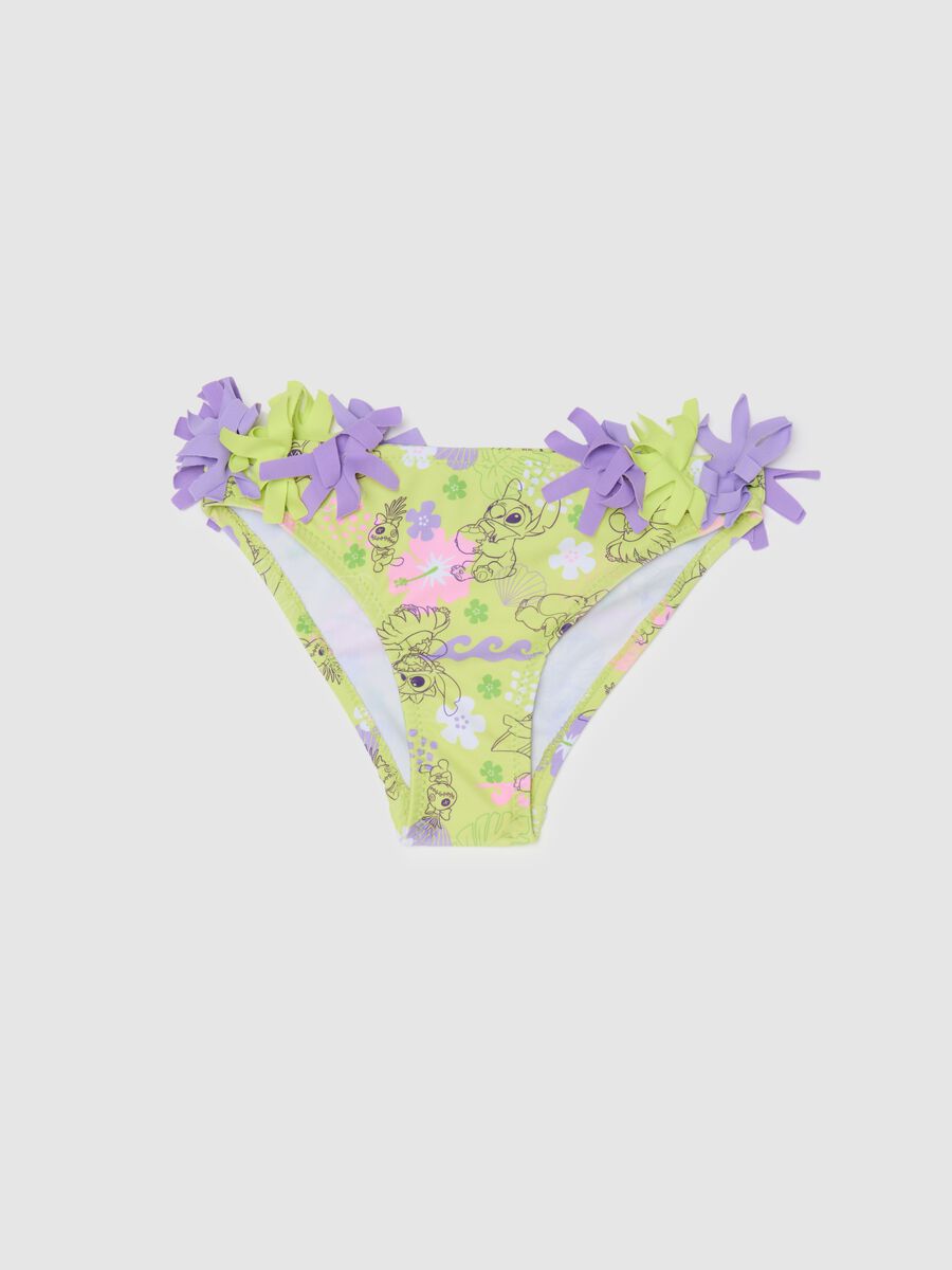 Girls’ swim briefs in multicoloured stretch fabric_0