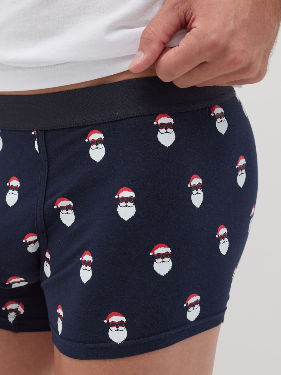 Stretch organic cotton boxer shorts with all-over print_2