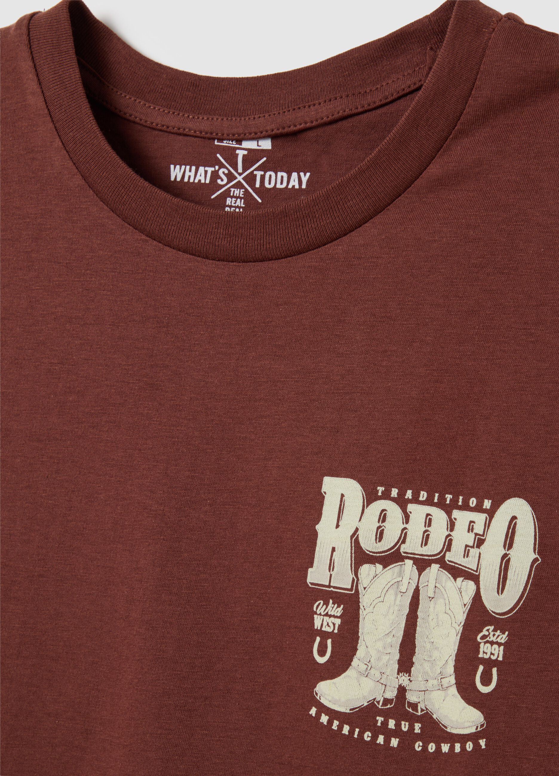Brown Ovs Cotton Short Sleeve T-shirt