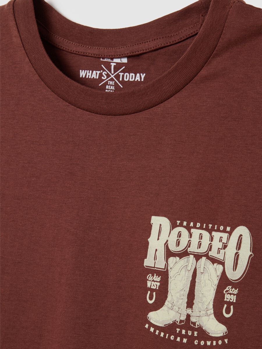 Brown Ovs Cotton Short Sleeve T-shirt_5