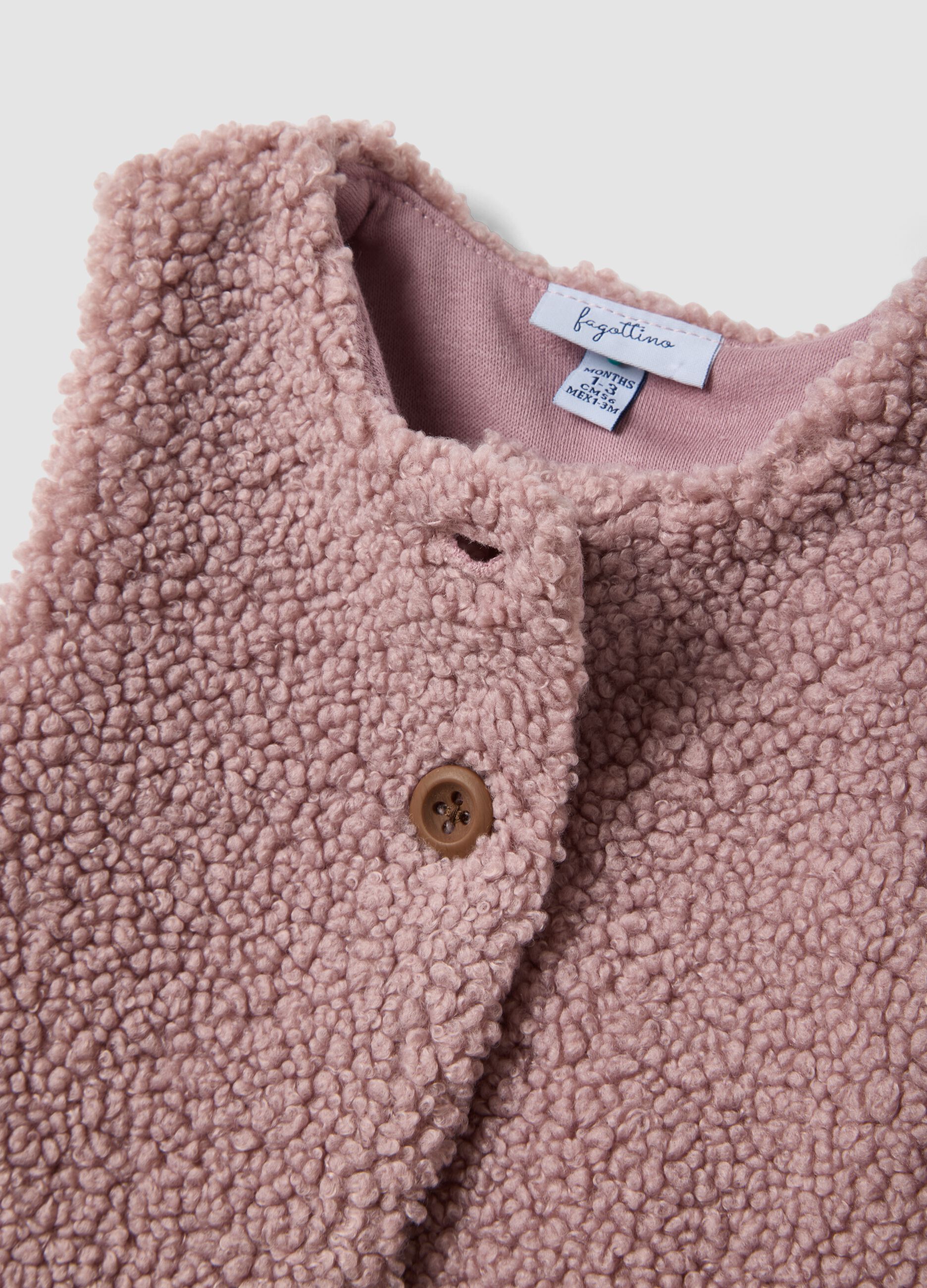 Pink regular-fit gilet