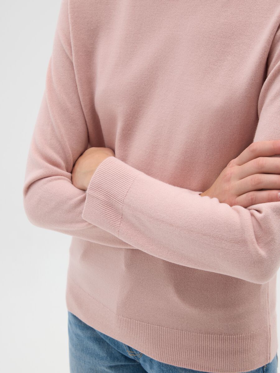 Maglia a girocollo rosa regular fit_3