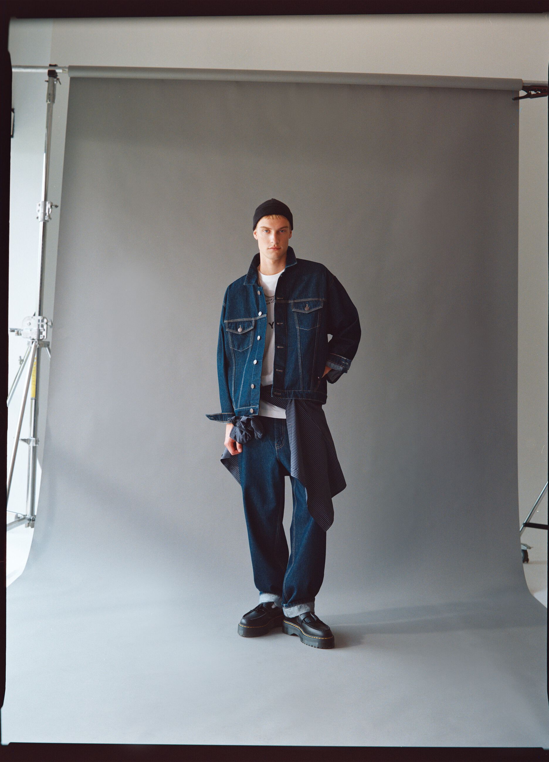 Pure Cotton Blue Baggy Jeans