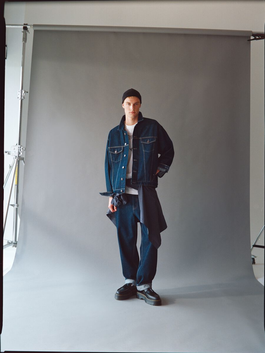 Pure Cotton Blue Baggy Jeans_0