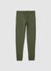 Boys' green pure cotton jogger trousers regular fit_3