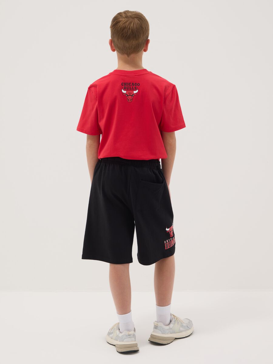 Multicolour pure cotton oversized fit Chicago Bulls set for boys_2