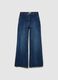 Wide-leg blue denim trousers with regular fit_4