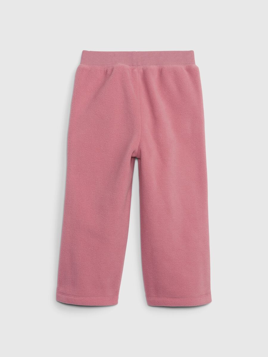 Pantaloni in pile con ricamo logo_1