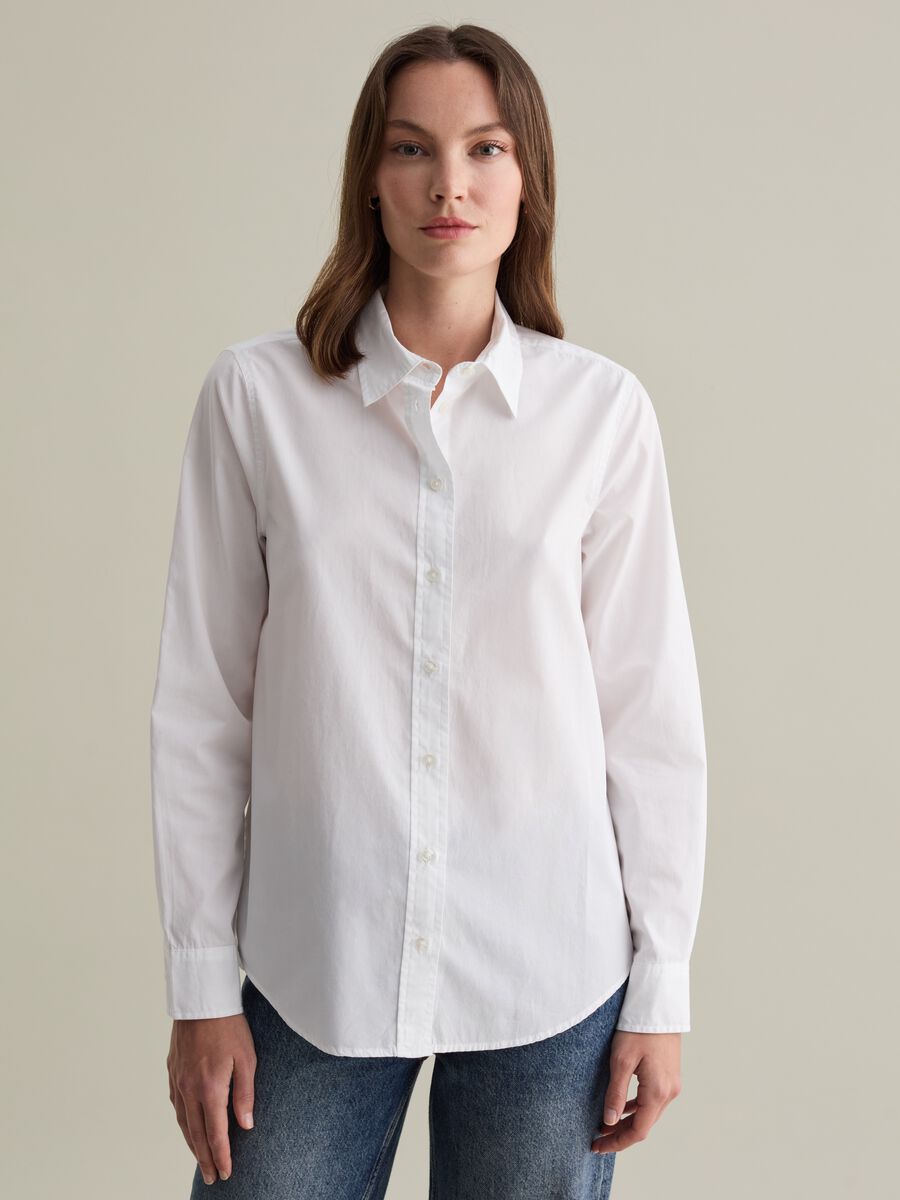 Camicia in popeline di cotone_0