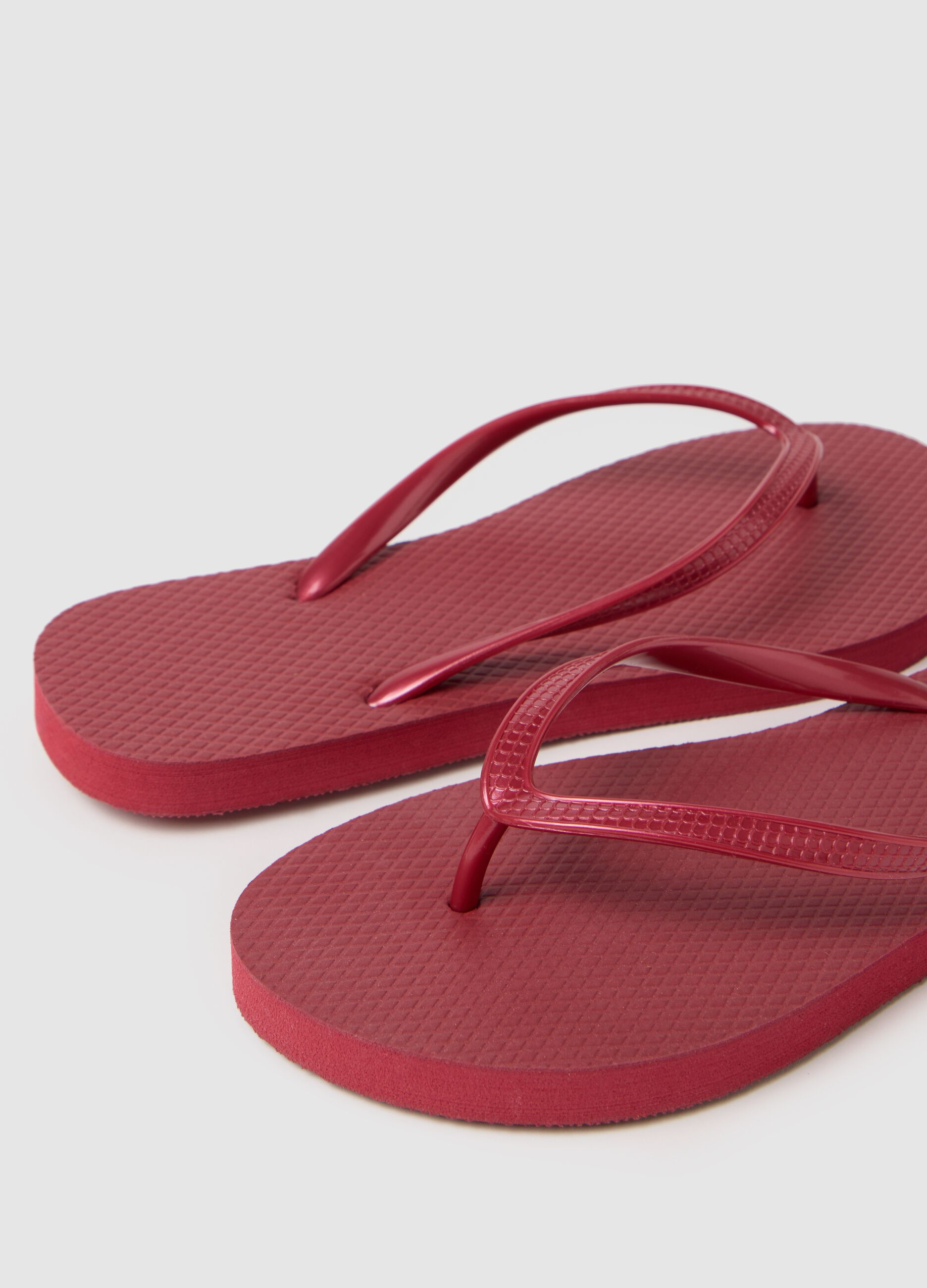 Infradito da donna in misto materiali rosse