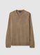 Beige V-Neck Sweater_4
