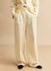 Elegant beige Lyocell and linen wide leg trousers_1