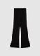 Girls' black regular fit stretch cotton trousers_4