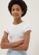 Girls&rsquo; white fitted stretch cotton T-shirt_2