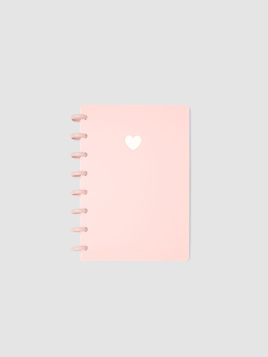 Pink notebook with lined pages in hardback with spiral_0