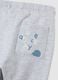 Grey regular fit pure cotton joggers for kids_3
