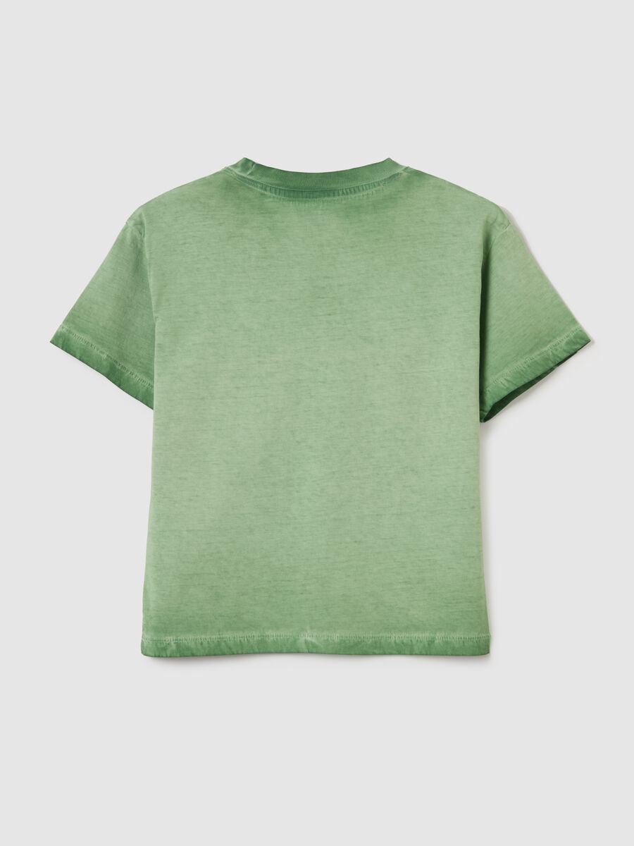 Cotton T-shirt with "Green Eco Travel" print_1