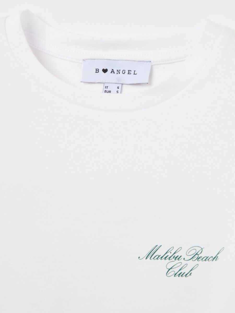 Crop T-shirt with lettering print_5